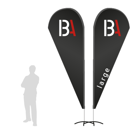 Beachflag Drop | Large (350 cm) | beidseitig bedruckt