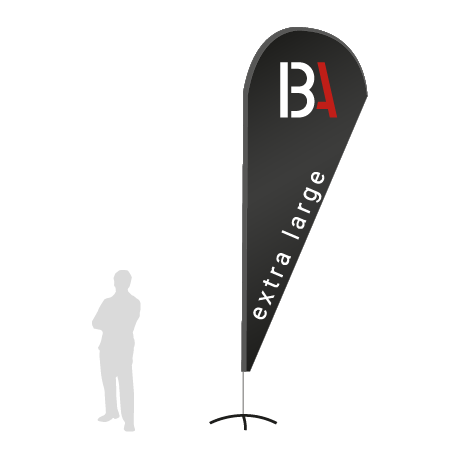 Beachflag Drop | Extra Large (460 cm) | einseitig bedruckt