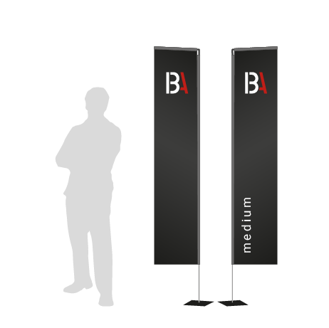 Beachflag Rechteck | Medium (300 cm) | beidseitig bedruckt