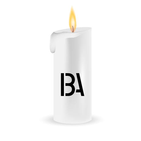 Kerze | B 8 cm x H 25 cm | rundum bedruckt