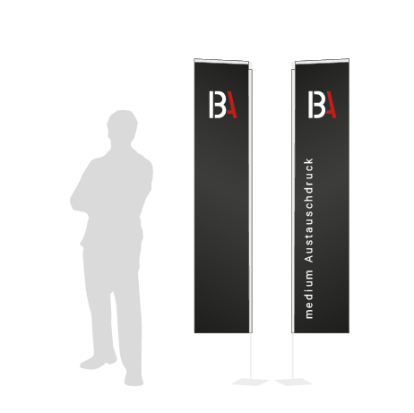 Beachflag Rechteck Austauschdruck | Medium (300 cm) | beidseitig bedruckt