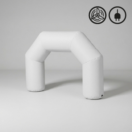 Aufblasbarer Torbogen mit Dauergebläse | 6 x 4 m | einfarbig