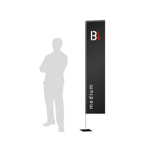 Beachflag Rechteck | Medium (300 cm) | einseitig bedruckt