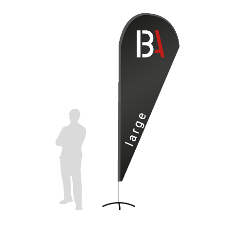 Beachflag Drop | Large (350 cm) | einseitig bedruckt