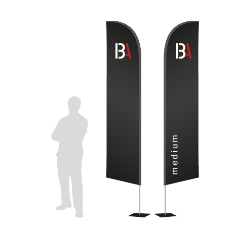 Beachflag Wind | Medium (320 cm) | beidseitig bedruckt