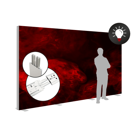 illumiGO™ Modular | B 485 cm x H 248 cm x T 59 cm | bedruckt