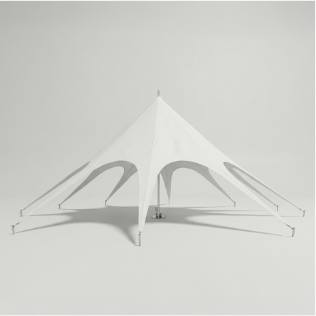 Sternzelt | 12,6 x 12,6 m | einfarbig