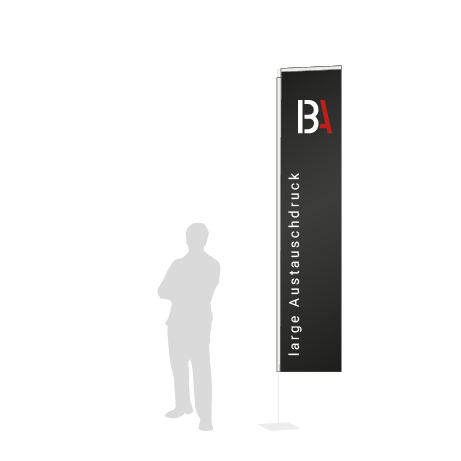 Beachflag Rechteck Austauschdruck | Large (400 cm) | einseitig bedruckt