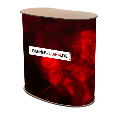 Messetheke Basic | B 91 cm x H 92,6 cm x T 47 cm | bedruckt