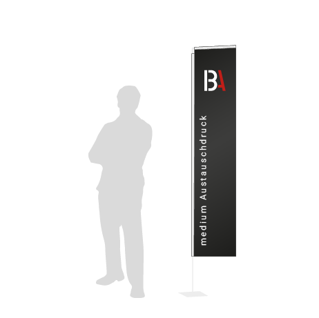 Beachflag Rechteck Austauschdruck | Medium (300 cm) | einseitig bedruckt
