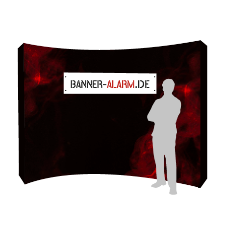 Textilfaltwand | 4x3 Felder gebogen | einseitig bedruckt
