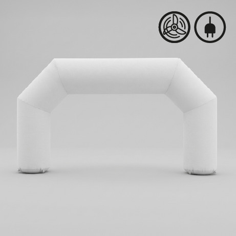 Aufblasbarer Torbogen mit Dauergebläse | 8 x 4 m | einfarbig