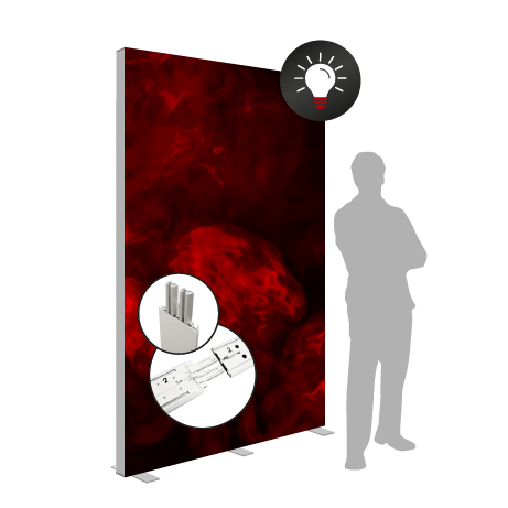 illumiGO™ Modular | B 185 cm x H 248 cm x T 59 cm | bedruckt