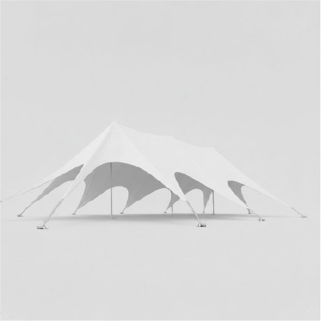 Sternzelt | 12,6 x 21,7 m | einfarbig
