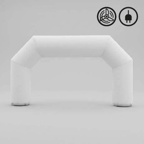 Aufblasbarer Torbogen mit Dauergebläse | 11,4 x 5,7 m | einfarbig