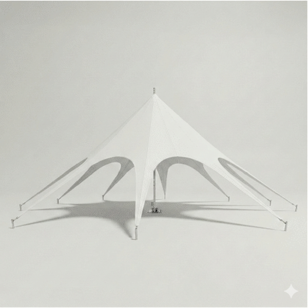 Sternzelt | 12,6 x 12,6 m | einfarbig